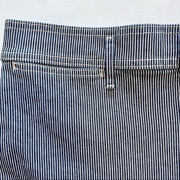 NWOT Loft blue stripe high rise shorts - Picture 4 of 11
